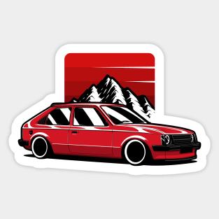 Red Kadett D Classic Sticker